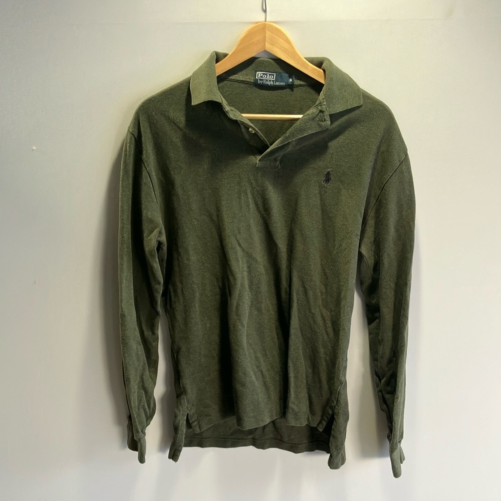Polo by Ralph Lauren Green Long Sleeve Polo Shirt